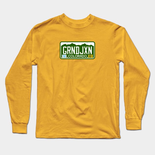 Colorado License Plate Tee - Grand Junction, Colorado Long Sleeve T-Shirt by South-O-Matic